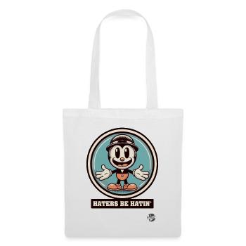 Dessin animé rétro vintage - Les détracteurs détestent - Sac en tissu - blanc - Devant