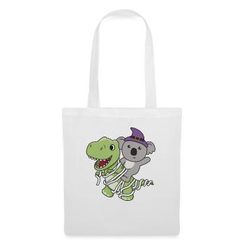 Koala Happy Halloween T-Rex Mummy Costume - Tote Bag - white - Front