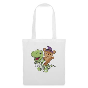 Deer Happy Halloween T-Rex Mummy Costume - Tote Bag - white - Front