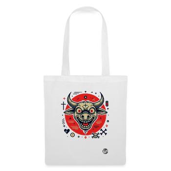 The Crazy Cow – Bull - Tote Bag - white - Front
