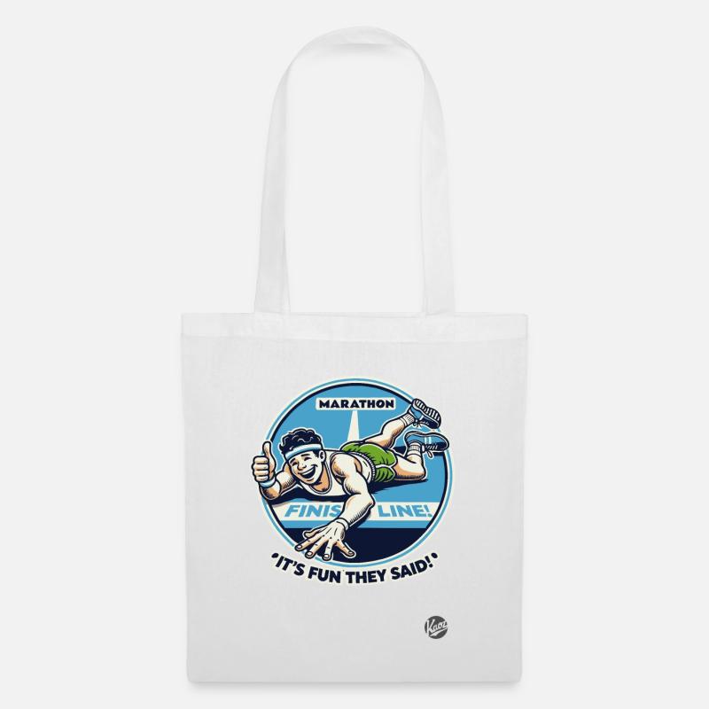 Courir un marathon ? C’est amusant, ont-ils dit - Sac en tissu - blanc