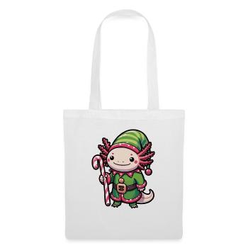 Axolotl Joyeux Noël Elfe d’hiver Axolotl - Sac en tissu - blanc - Devant