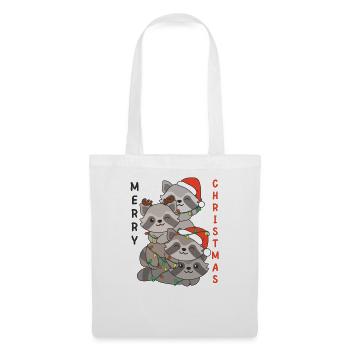 Raccoon Christmas Tree Christmas Raccoon - Tote Bag - white - Front