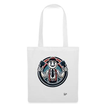Vintage Retro Cartoon Comic - Man and Tube - Tote Bag - white - Front