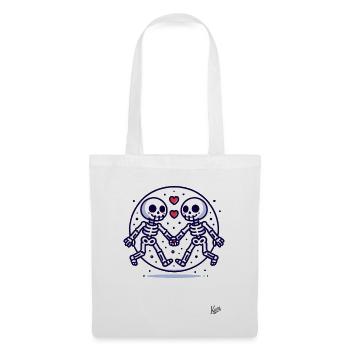 Two skeletons in love - Tote Bag - white - Front