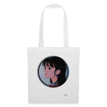 Japanese Cartoon Girl - Tote Bag - white - Front