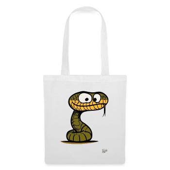 Stupid looking funny snake - Tote Bag - white - Front