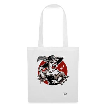 Poulet Fine Lady - Sac en tissu - blanc - Devant