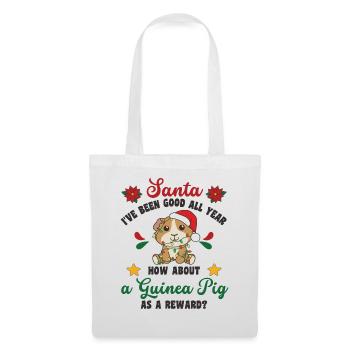 Je veux un cochon d’Inde sucré pour Noël - Sac en tissu - blanc - Devant
