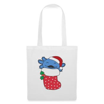 De jolis axolotls en chaussettes de Noël pour Noël - Sac en tissu - blanc - Devant