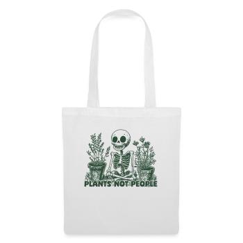 Plant Lovers Skeleton Design Plants not people - Tote Bag - white - Front