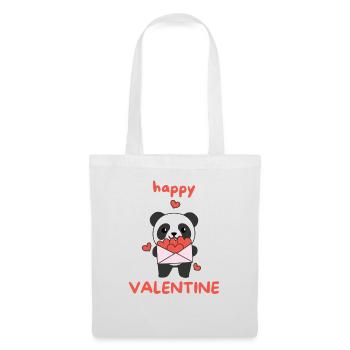Valentine's Day Panda Cute Animals with Hearts - Tote Bag - white - Front