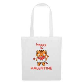 Tigers for Valentine's Day cute animals with hearts - Tote Bag - white - Front