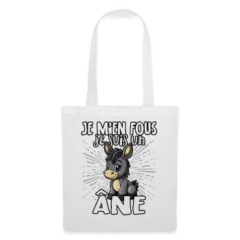 Je m'en fous je suis un ane - sweet donkey - Tote Bag - white - Front