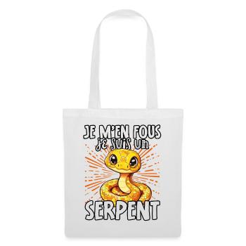Je m'en fous je suis un serpent - sweet snake - Tote Bag - white - Front