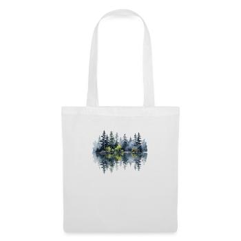 Watercolor Pine Reflection - Tote Bag - white - Front