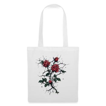 Roses break through concrete: the power of love - Tote Bag - white - Front
