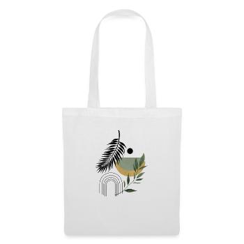 Boho Abstrakte botanische Harmonie - Stoffbeutel - Weiß - Vorne