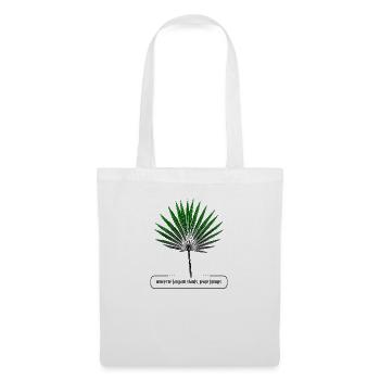 Fan Palm Peace Zitat - Stoffbeutel - Weiß - Vorne