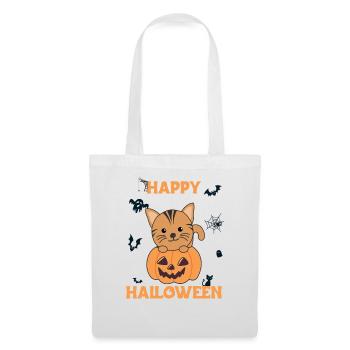 Cat in Pumpkin Cute Cats Happy Halloween - Tote Bag - white - Front