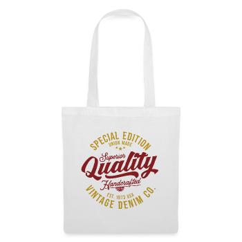 Denim de style vintage artisanal de qualité supérieure - Sac en tissu - blanc - Devant