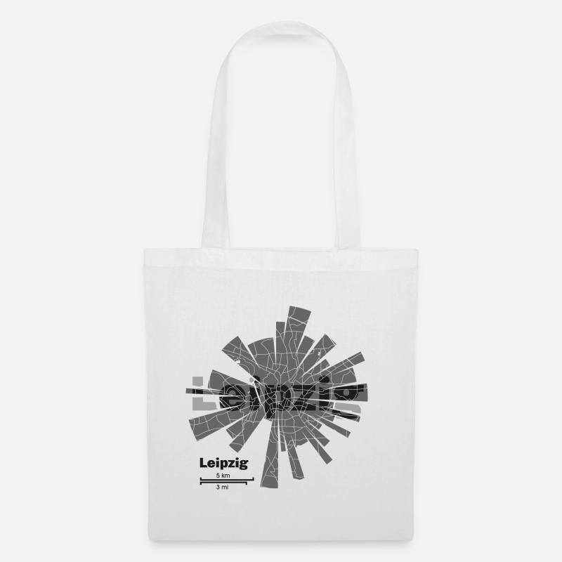 Leipzig Map - Tote Bag - white