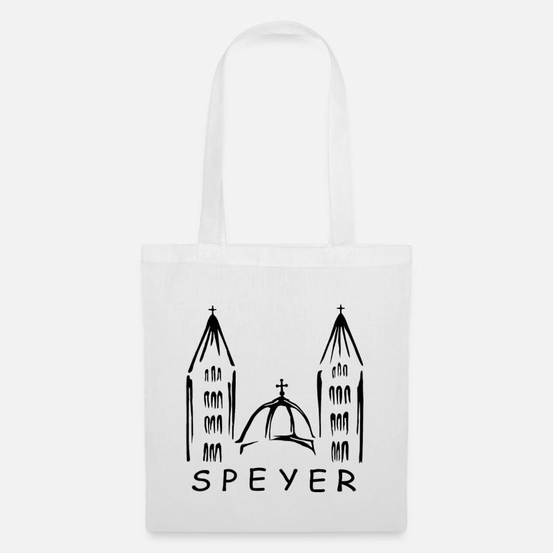 Speyer, Speyer Dom, Geschenk, Geschenkidee - Stoffbeutel - Weiß