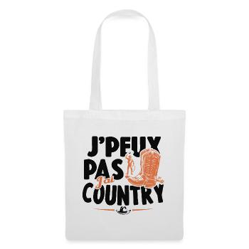 Je Peux Pas J'ai Country Cowboy Western Cadeau - Sac en tissu - blanc - Devant