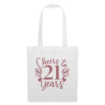 Vive le 21e anniversaire de 21 ans - Sac en tissu - blanc - Devant