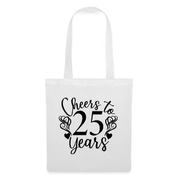 Vive le 25e anniversaire de ses 25 ans - Sac en tissu - blanc - Devant