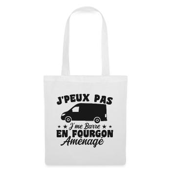 J'peux pas j'me barre en fourgon aménagé - Sac en tissu - blanc - Devant