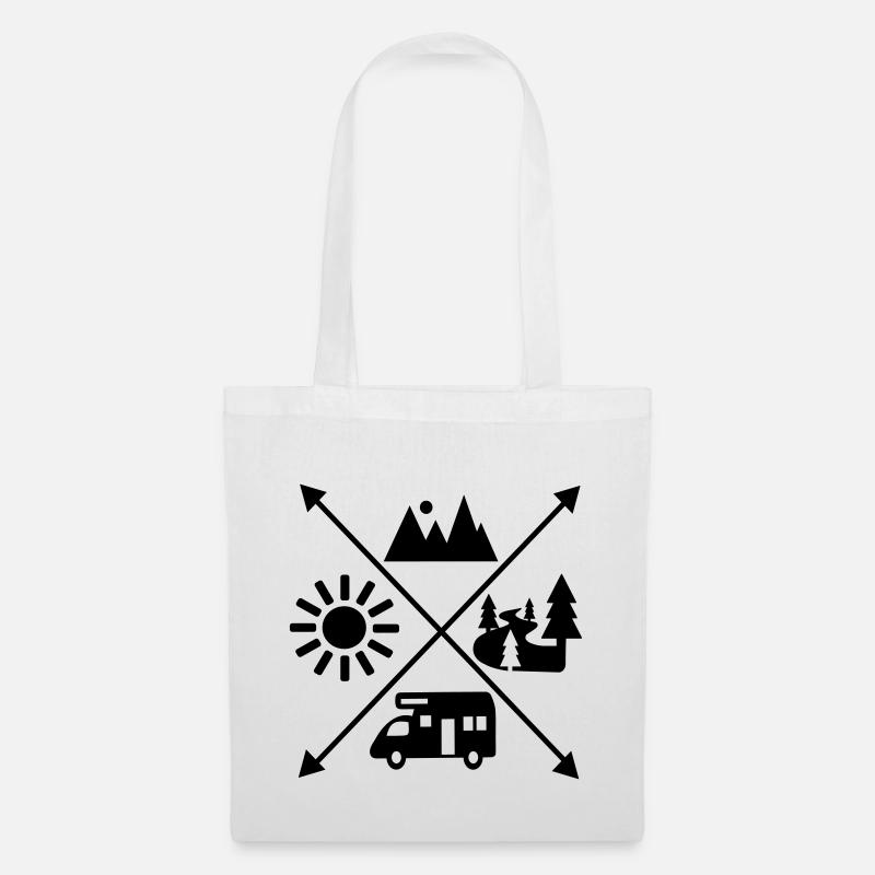 Camping-car - Sac en tissu - blanc