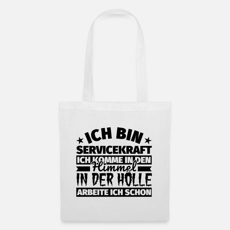 Servicekraft Geschenk lustig Himmel Hölle - Stoffbeutel - Weiß