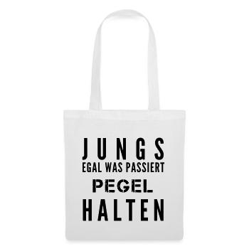 THE FASHION TEE - JUNGS PEGEL HALTEN - Stoffbeutel - Weiß - Vorne