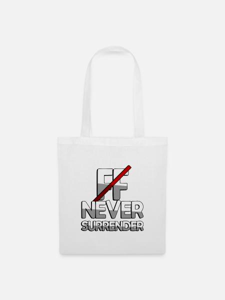 NEVER SURRENDER + FF - Gaming - Stoffbeutel - Weiß