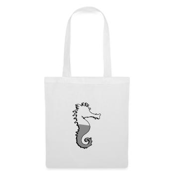 Hippocampe - Illustration - Sac en tissu - blanc - Devant