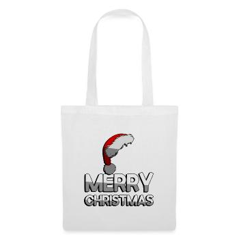 MERRY CHRISTMAS + Zipfelmütze - Weihnachten - Stoffbeutel - Weiß - Vorne