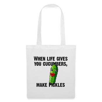 Quand la vie vous donne des concombres faites des cornichons - Sac en tissu - blanc - Devant