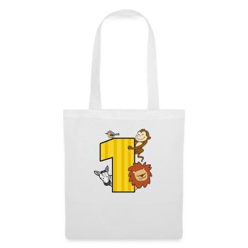 Premier anniversaire - Sac en tissu - blanc - Devant