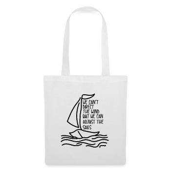 Voile | Marin cadeau | Cadeau voile drôle - Sac en tissu - blanc - Devant