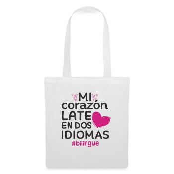 Idée de cadeau d'anniversaire pour une école d'espagnol - Sac en tissu - blanc - Devant