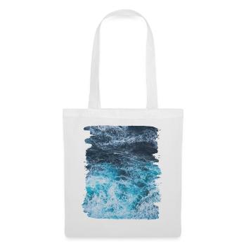 Vagues mer vacances d'été - Sac en tissu - blanc - Devant