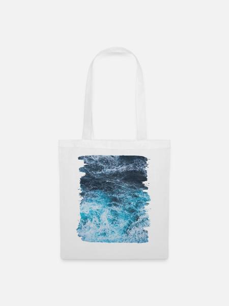 Waves sea summer vacation - Tote Bag - white