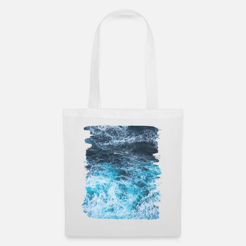 Waves sea summer vacation - Tote Bag - white