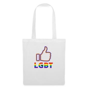 Daumen hoch LGBT Lesbian Gay Bisexual Transgender - Stoffbeutel - Weiß - Vorne