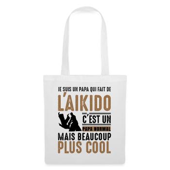 Papa fait de l'aikido normal et beaucoup plus cool - Sac en tissu - blanc - Devant