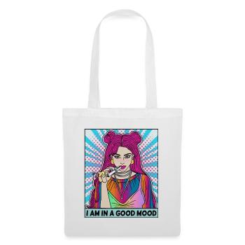 POP-ART ARTWORK JOINT SMOKING WOMAN - Tote Bag - white - Front