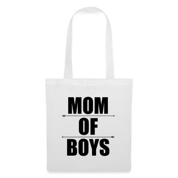Maman de garçons - Sac en tissu - blanc - Devant