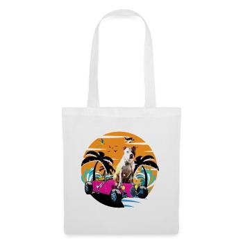 American Staffordshire Terrier - Sac en tissu - blanc - Devant