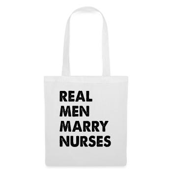 De vrais hommes épousent des infirmières infirmières Mari - Sac en tissu - blanc - Devant